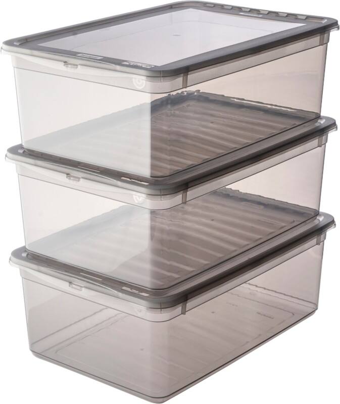 keeeper Aufbewahrungsbox 11 L mit Deckel Grau 26,5 (B) x 39 (T) x 21,5 (H) cm