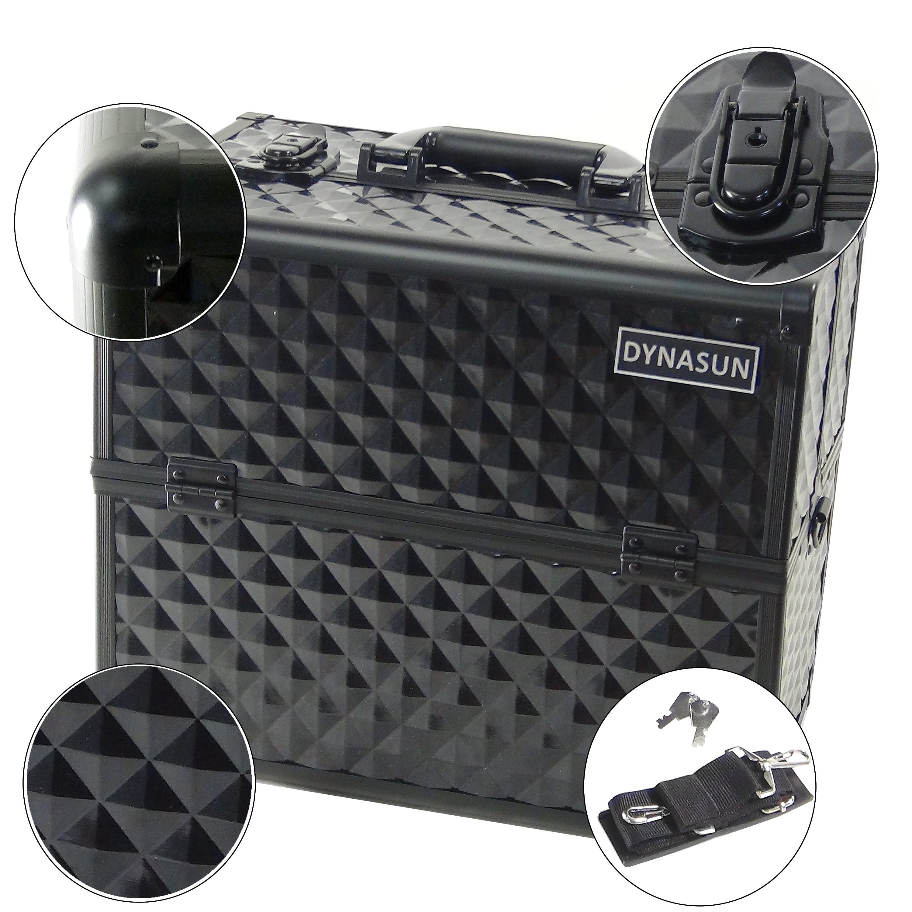 Dynasun Kosmetikkoffer BS38 BLACK, BS38 36x24x30.5cm XXL Schwarz Designer Profi Beautycase
