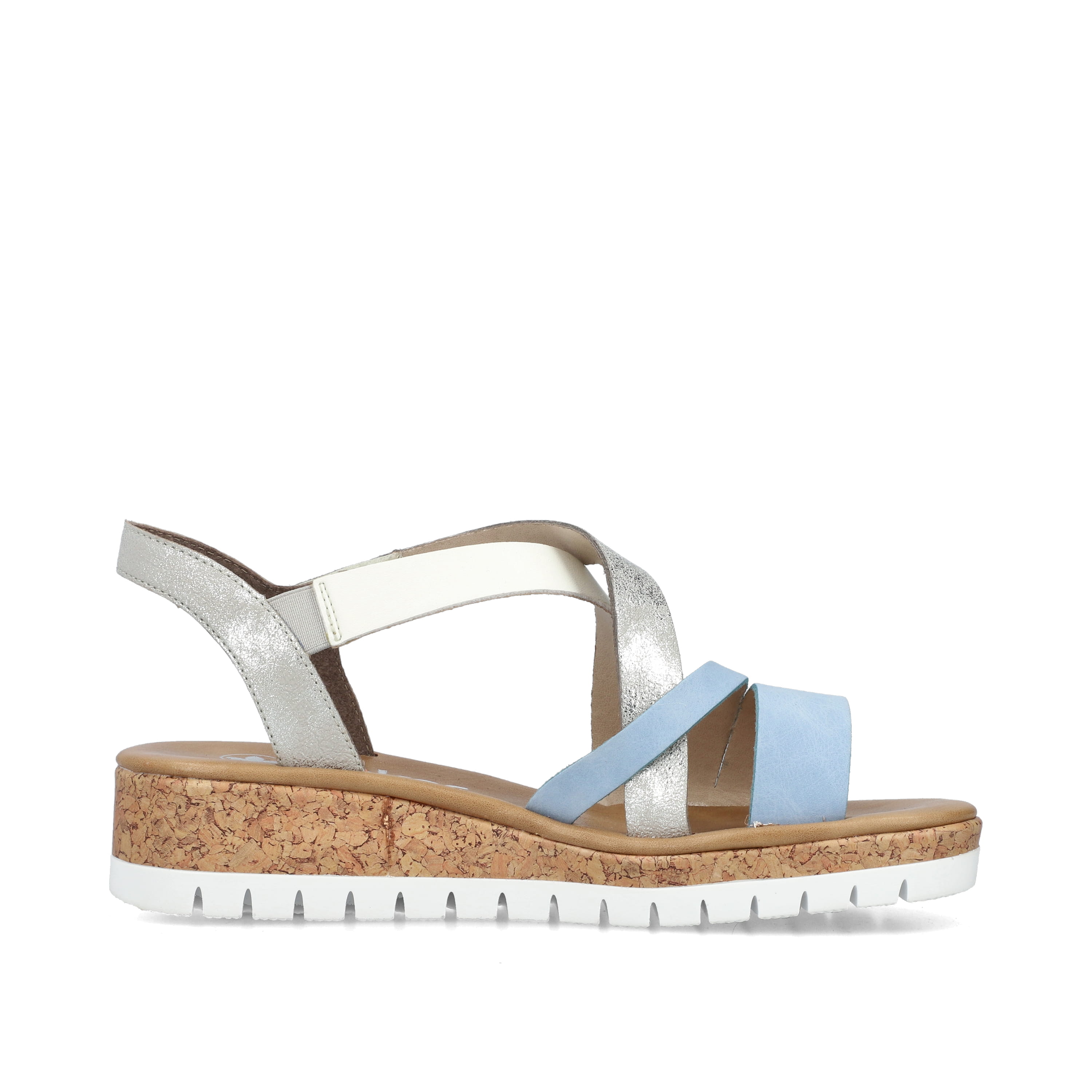 Rieker Damen Keilsandaletten pastellblau