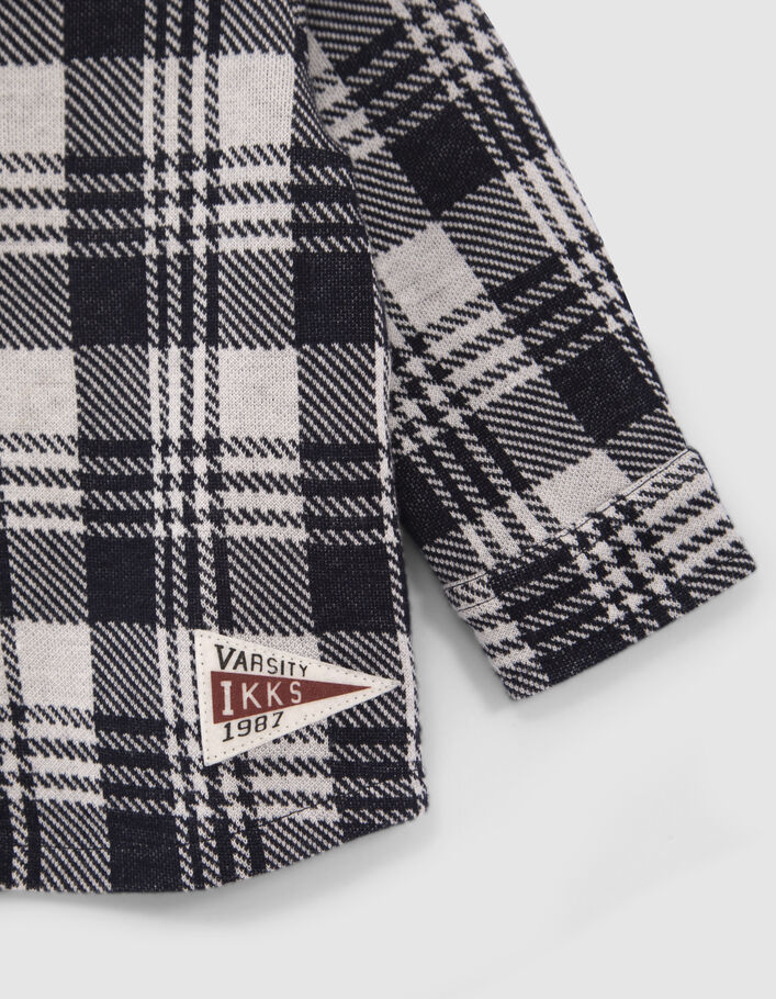 Chemise à carreaux et capuche amovible bébé garçon