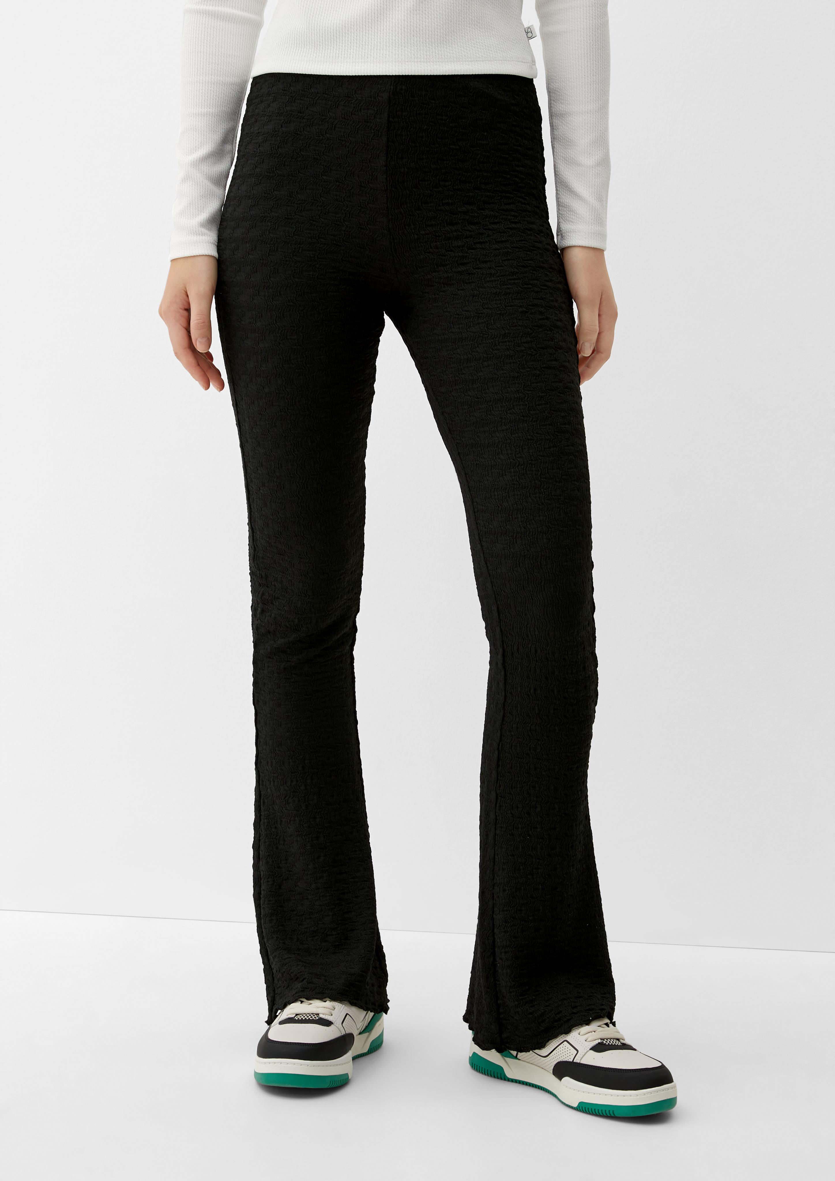 Regular: Strukturierte Hose mit Flared leg  2127595-9999