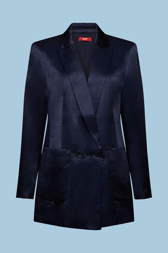 Doppelreihiger Satinblazer