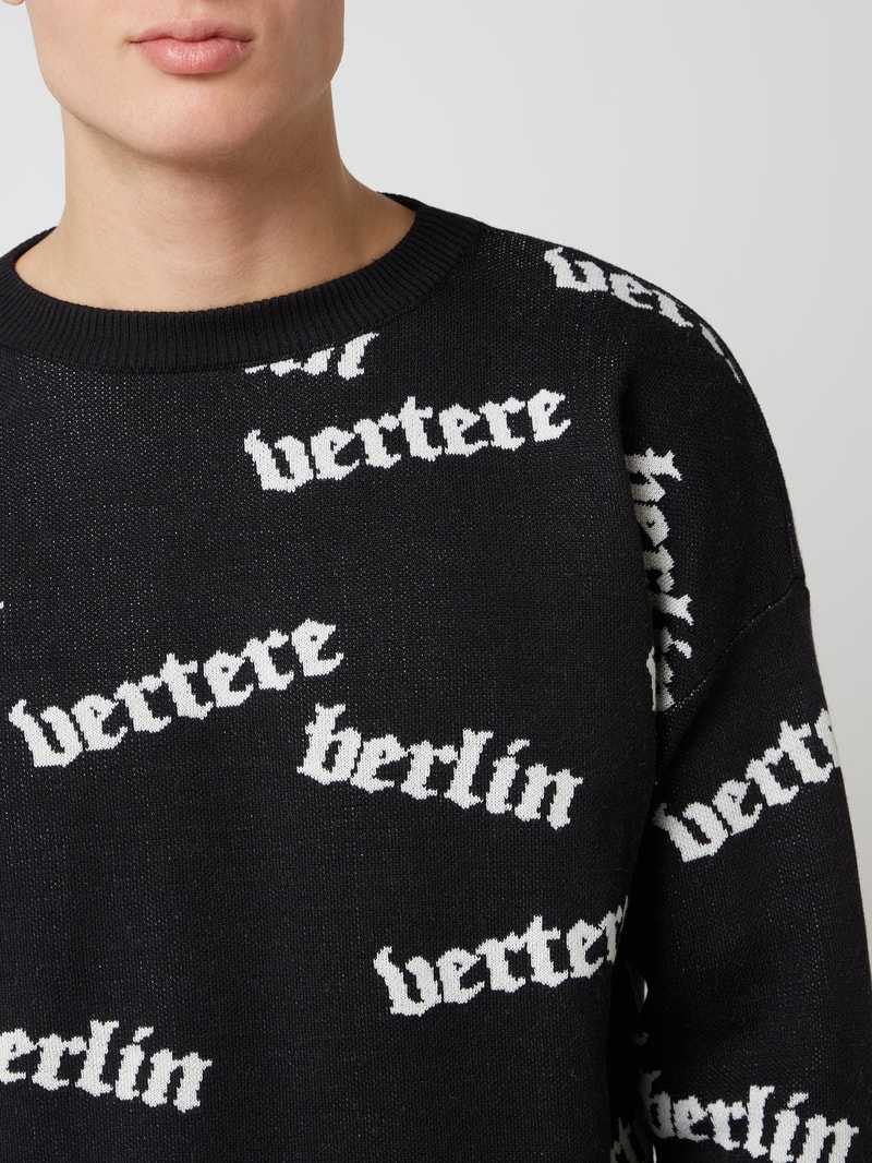 Pullover aus Wollmischung in schwarz