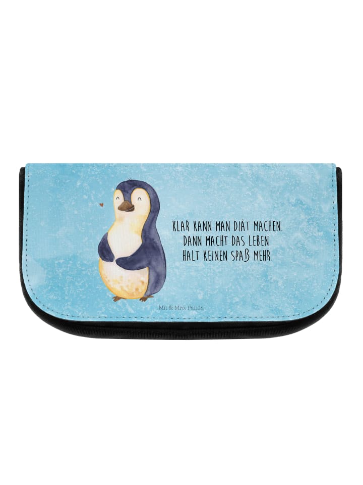 Mr. & Mrs. Panda Kosmetiktasche Pinguin Diät mit Spruch in Eisblau günstig kaufen onesize