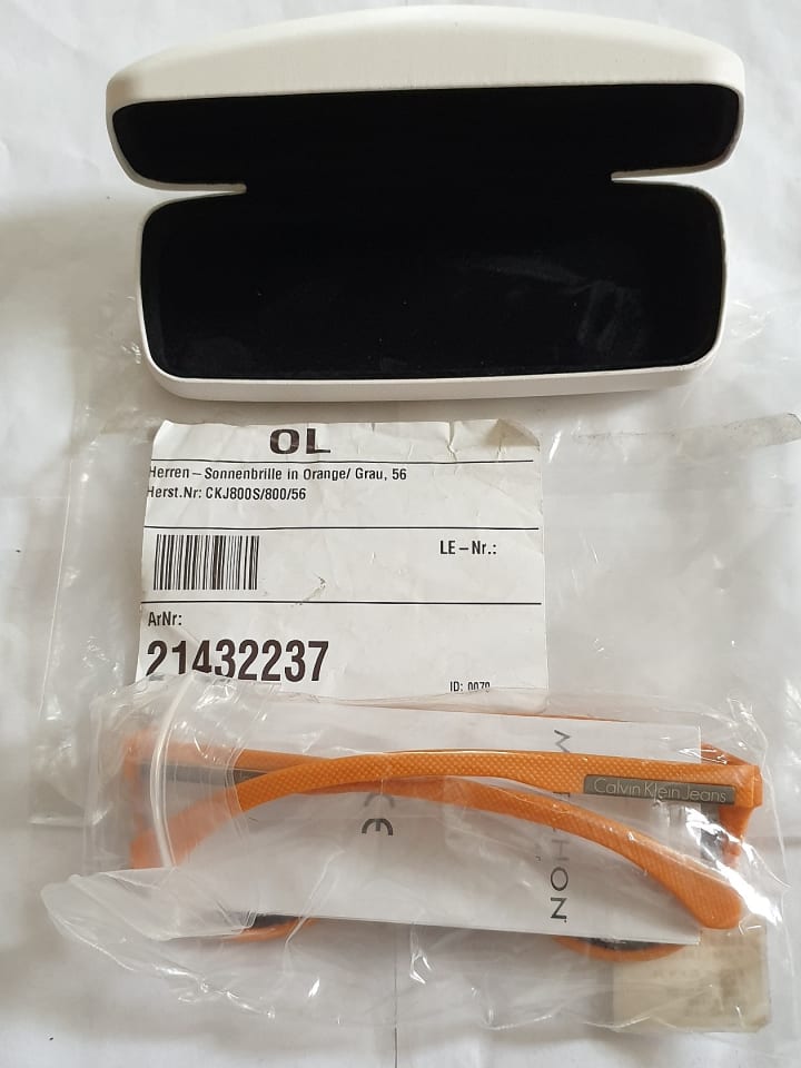 CALVIN KLEIN JEANS Herren-Sonnenbrille in Orange/ Grau günstig kaufen 56