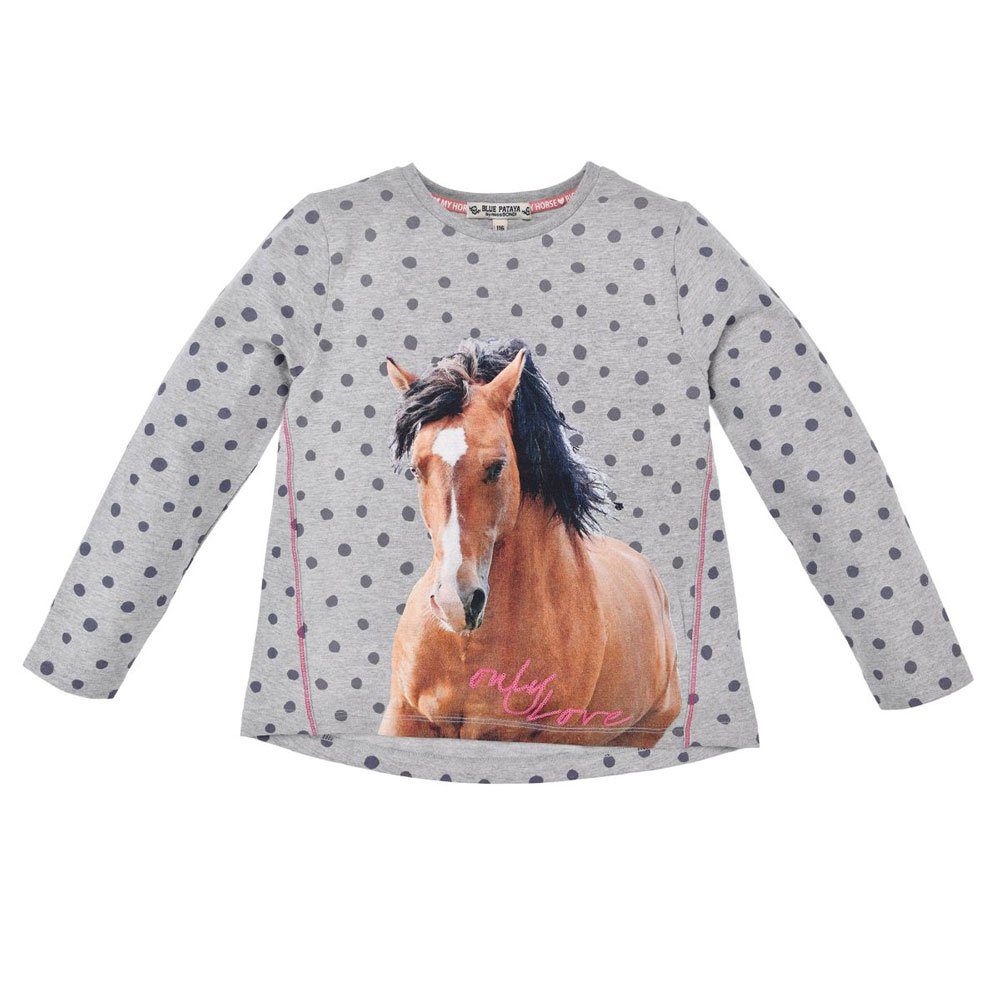 BONDI Trachtenbluse BONDI Mädchen Langarmshirt 'Only Love' 36211, Gre