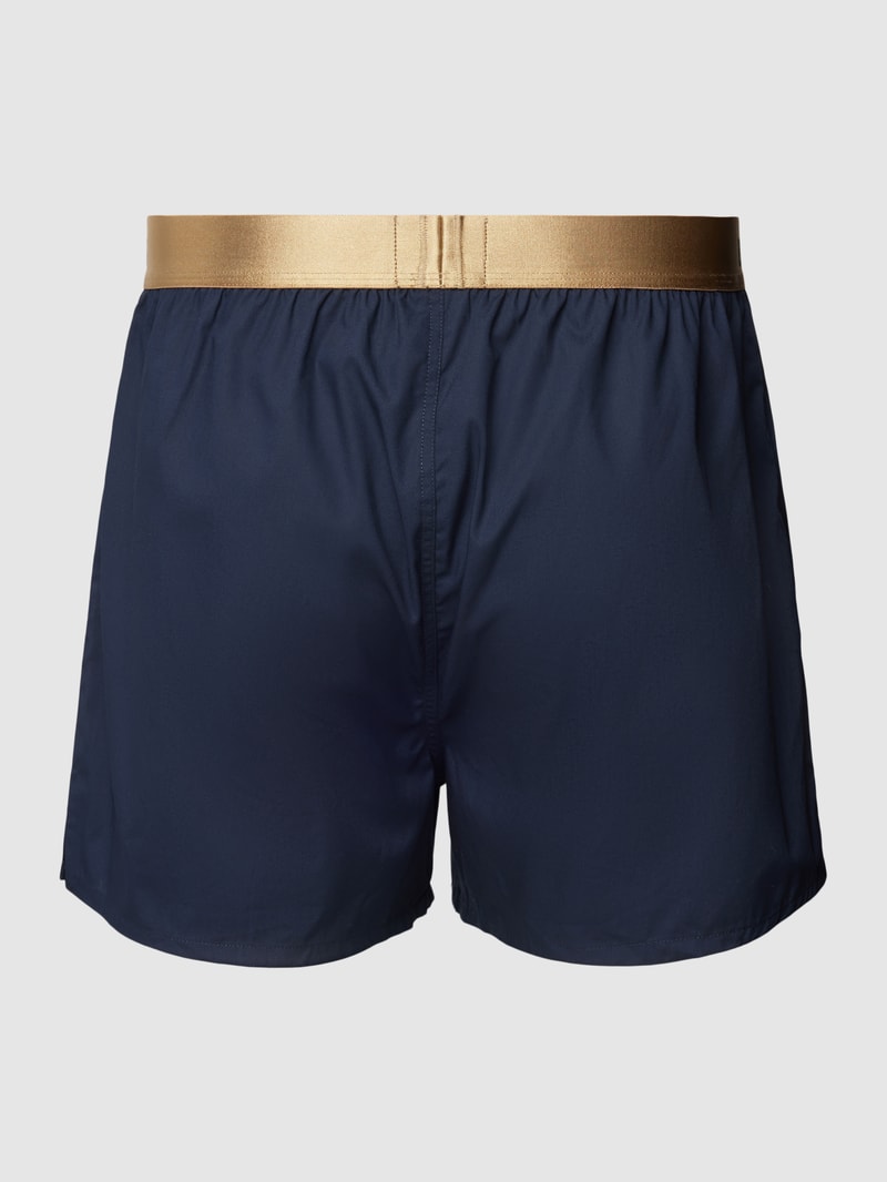 Boxershorts mit elastischem Logo-Bund Modell 'SERGIO' im 2er-Pack in blau
