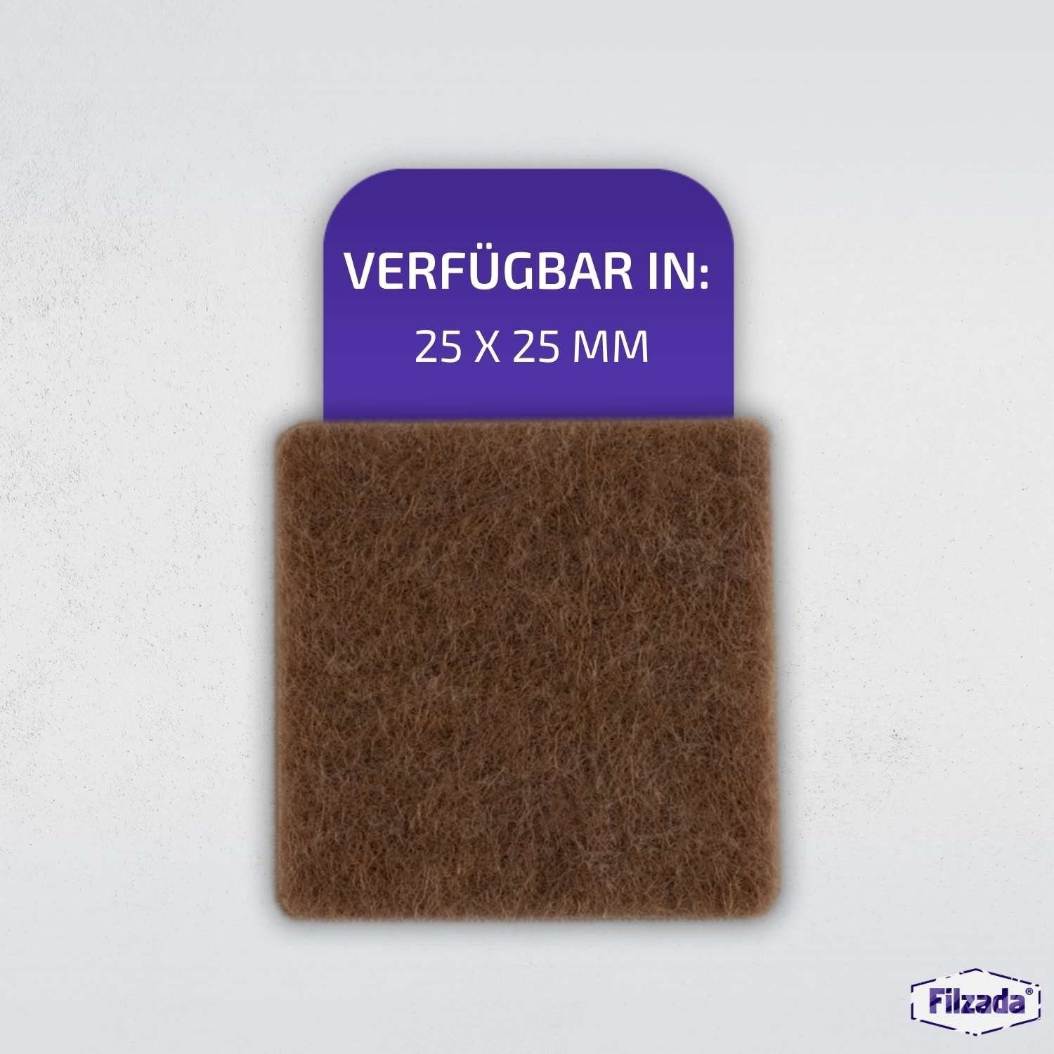 Filzada Filzgleiter 36x Filzgleiter Selbstklebend Eckig 25x25mm Filz Möbelgleiter Quadrat