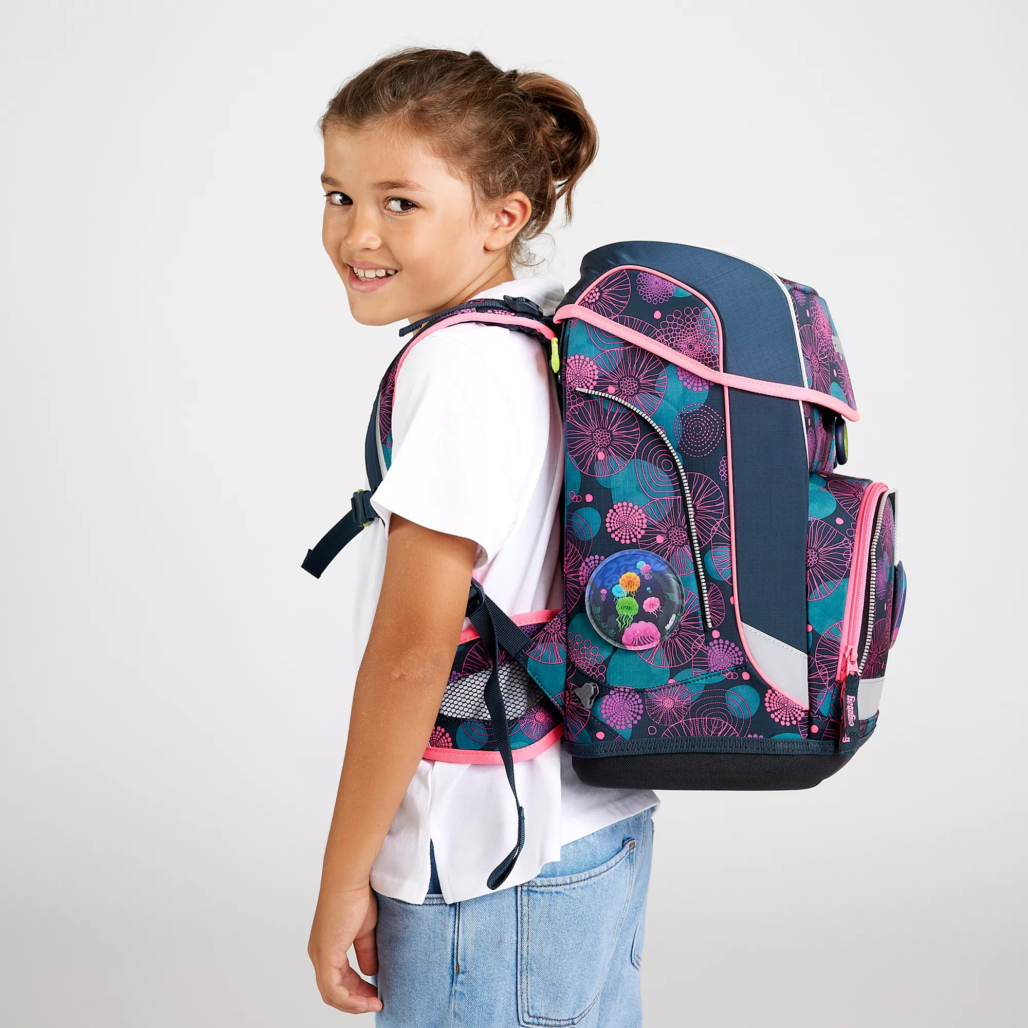 ergobag Schulranzen-Set KorallBär