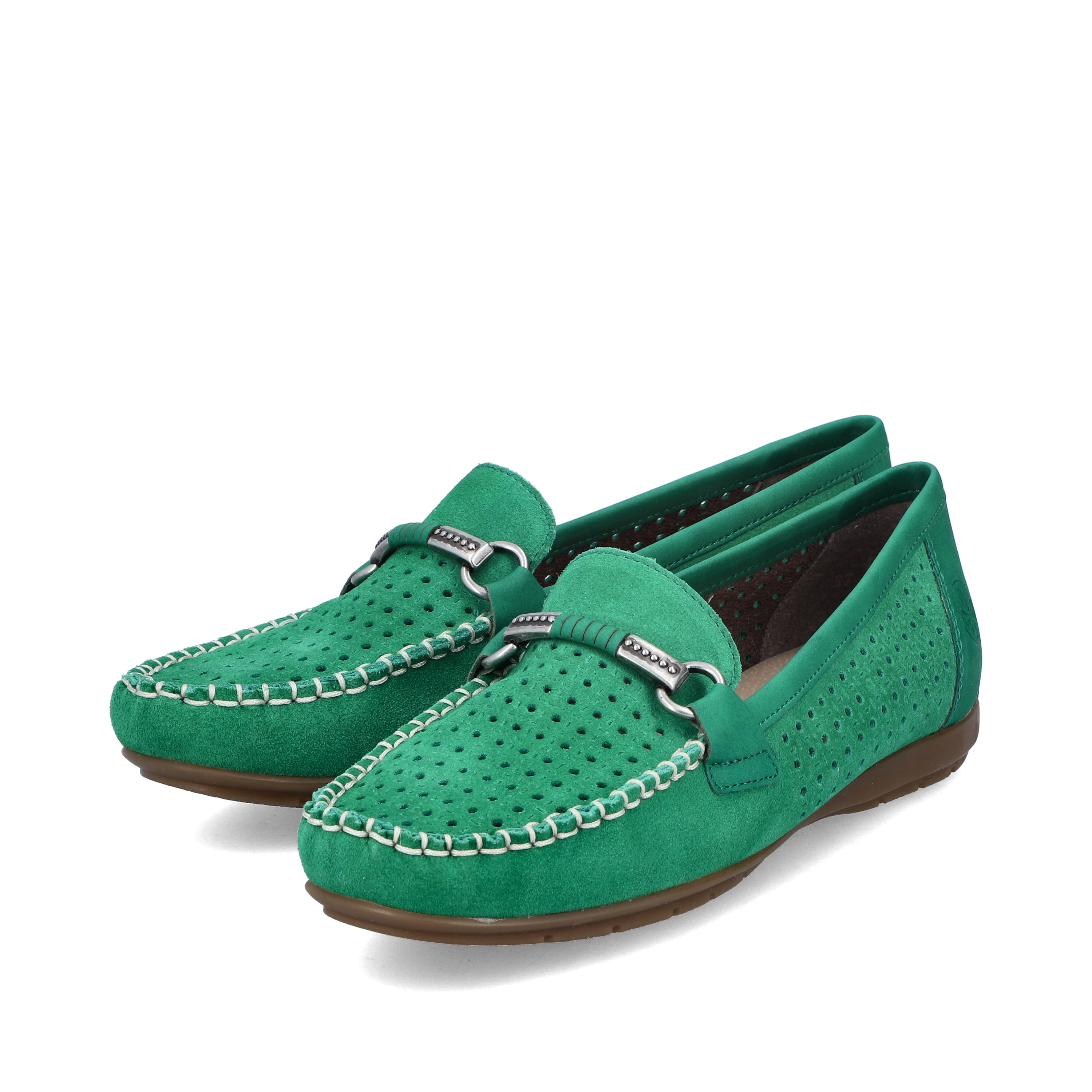 Rieker Damen Loafer grasgrün