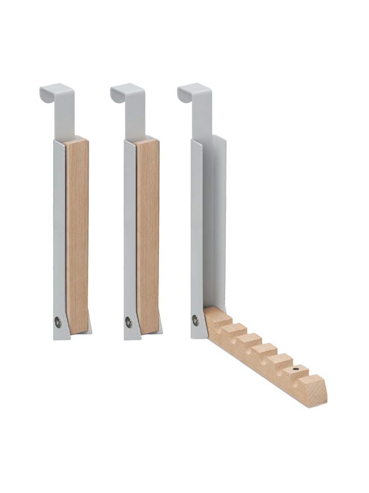 relaxdays 3 x Klapphaken in Grau günstig kaufen onesize