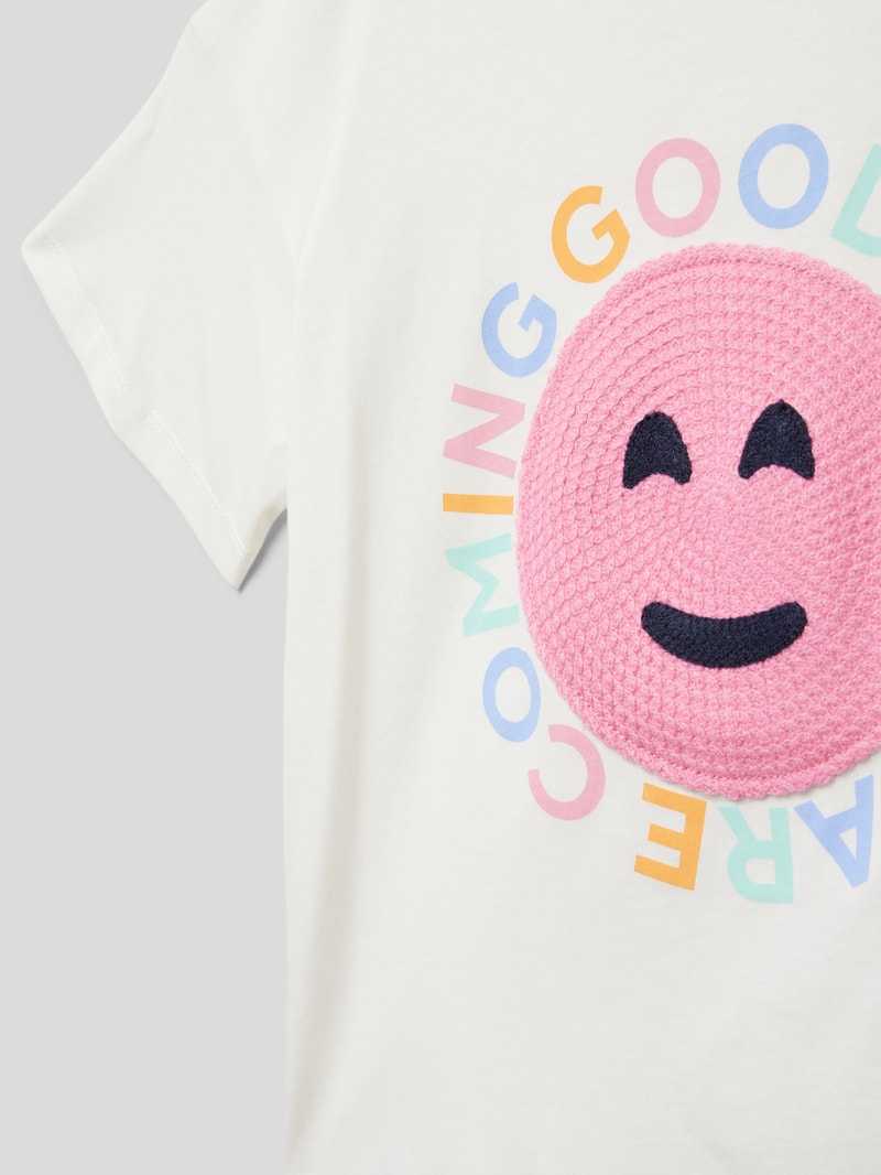 T-Shirt mit Motiv-Print in weiß