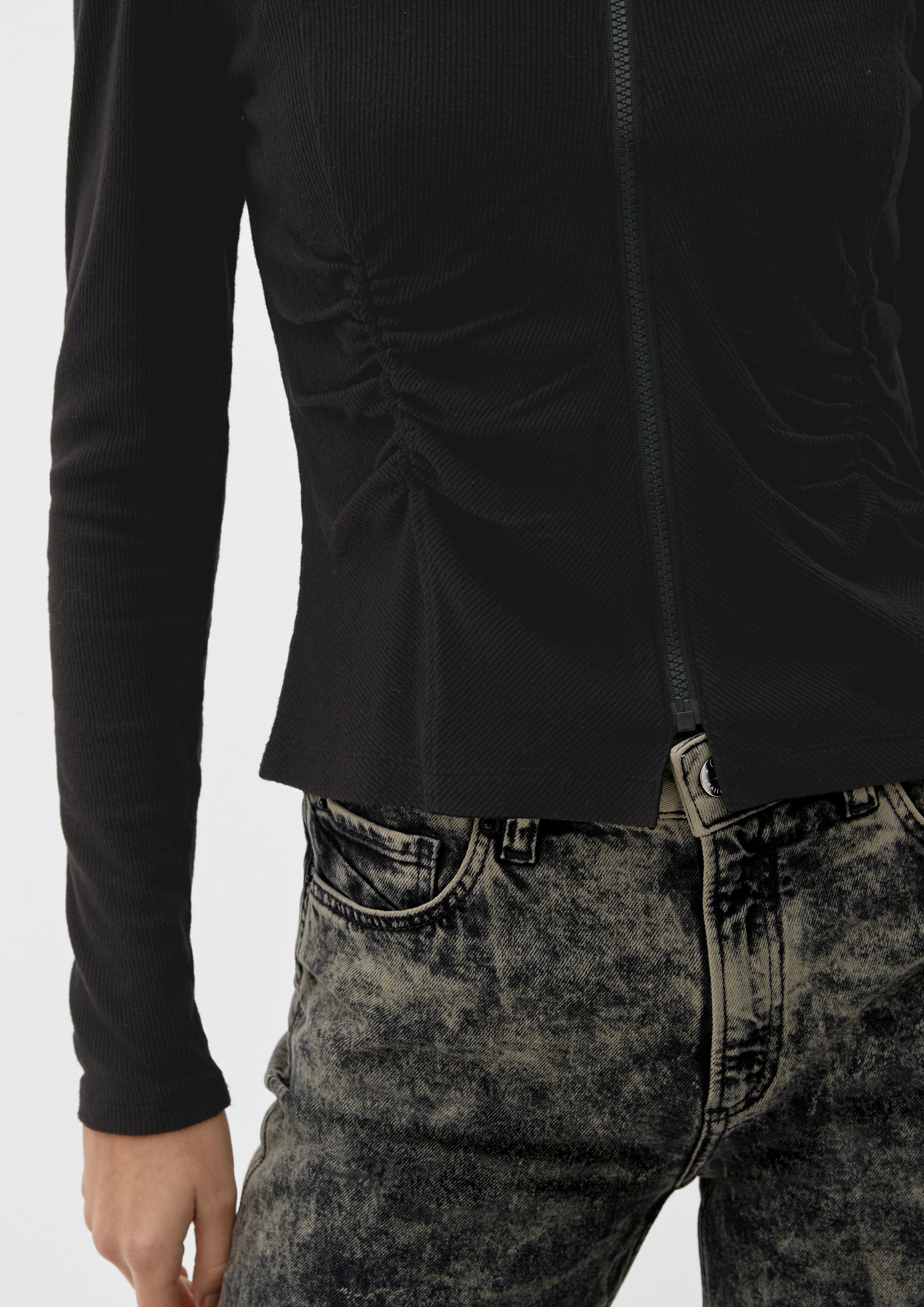 Zippweste mit Rippstruktur  2126053-9999
