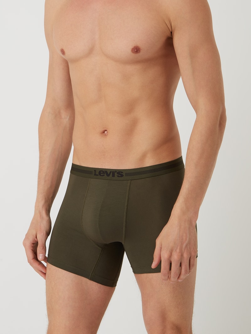 Trunks mit Stretch-Anteil im 2er-Pack in khaki