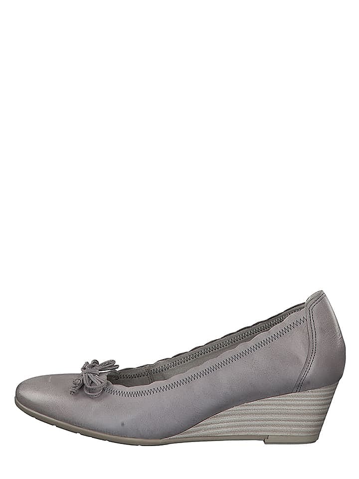 Marco Tozzi Leder-Pumps in Grau günstig kaufen 40