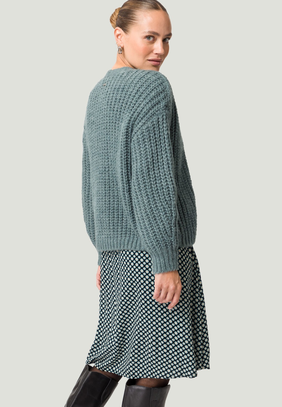 Grobstrickjacke offener Style