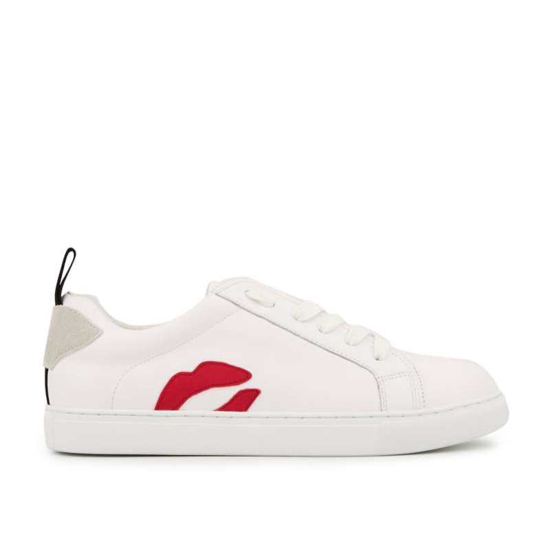 Baskets en cuir Betty rouge