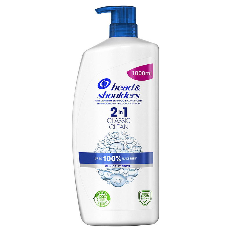 H&S H&S shampoo m/pumpe 1 l 2in1 Classic Clean