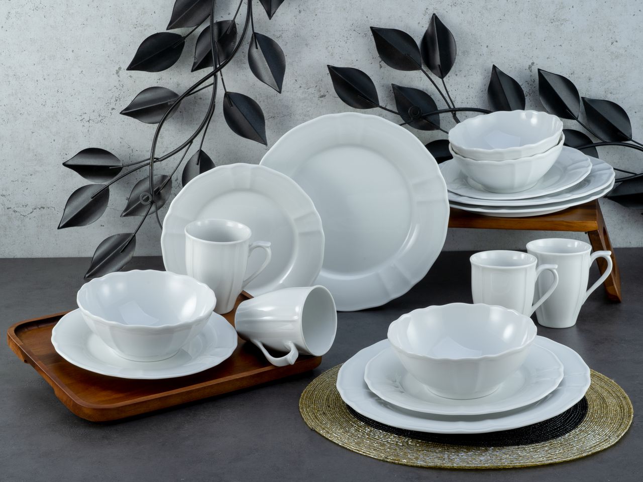 CreaTable Flora weiss Kombi 16-tlg
