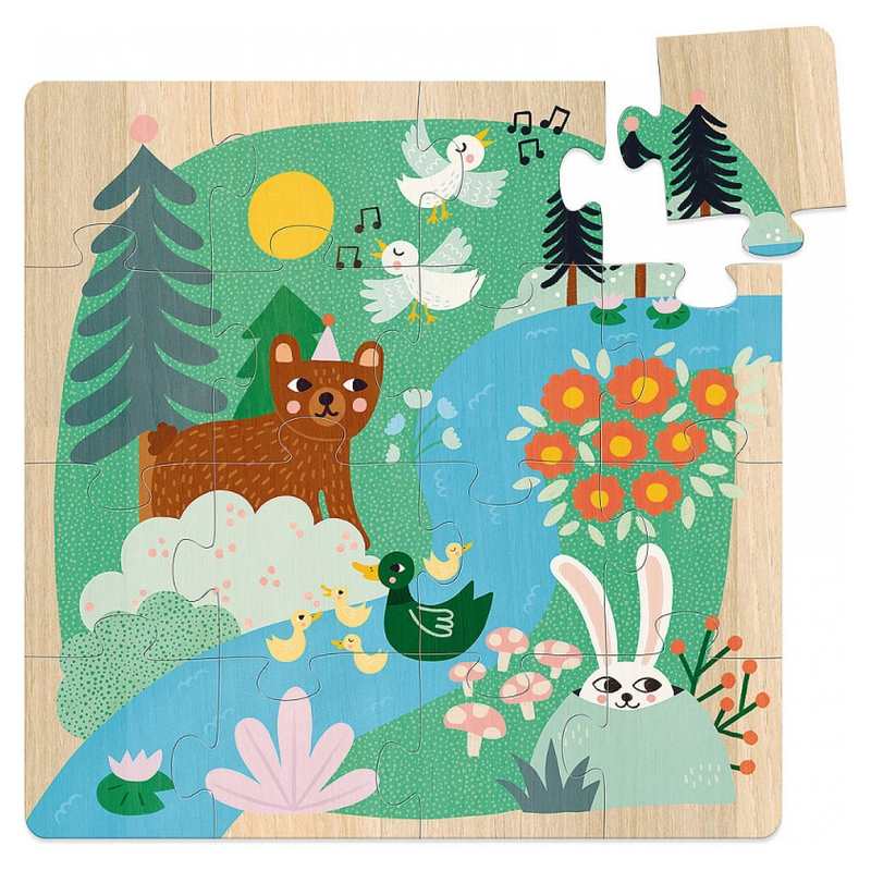 Coffret puzzles Animaux du monde 3x 16 pièces