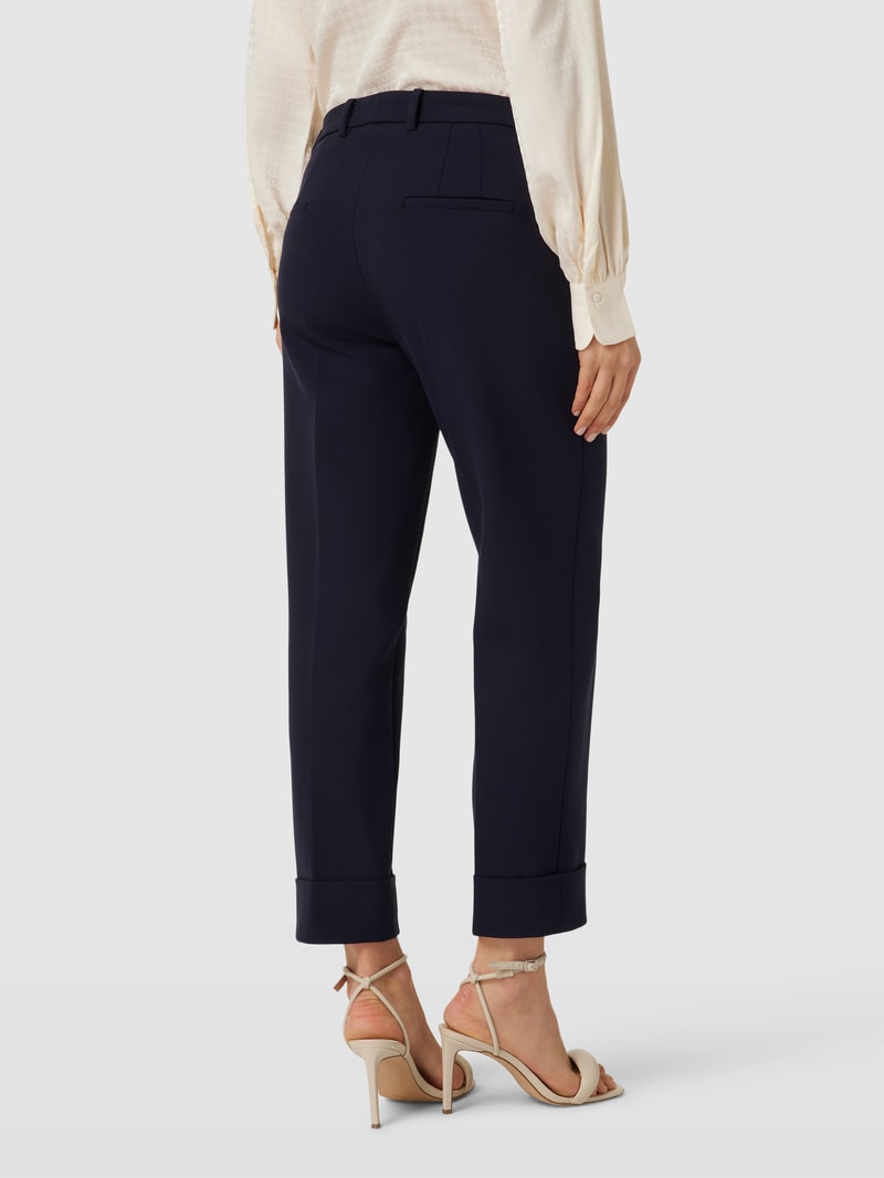 Chino mit Bundfalten Modell 'KRYSTAL' in marineblau