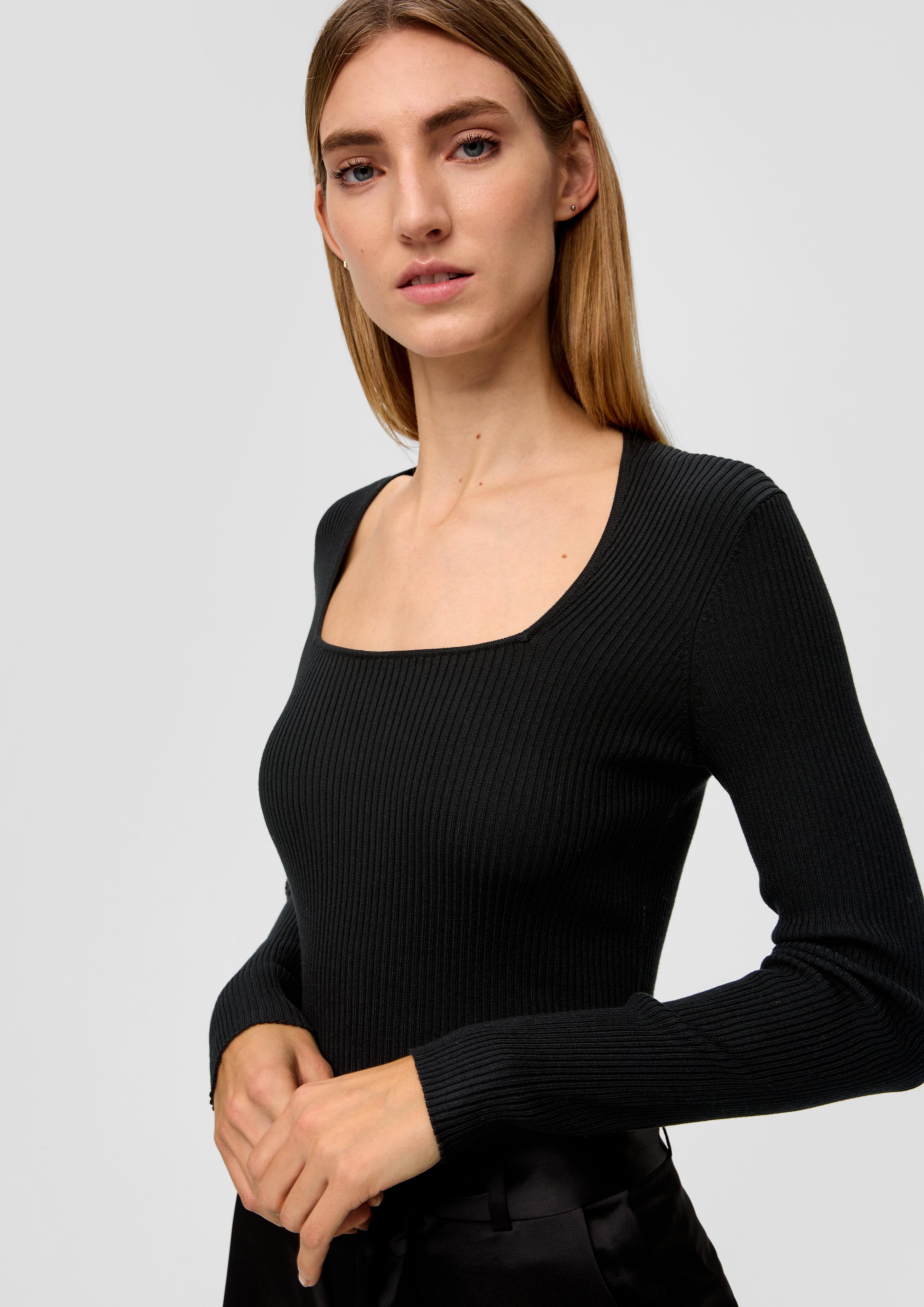 Gerippter Strickpullover aus Viskosemix  2138856-9999