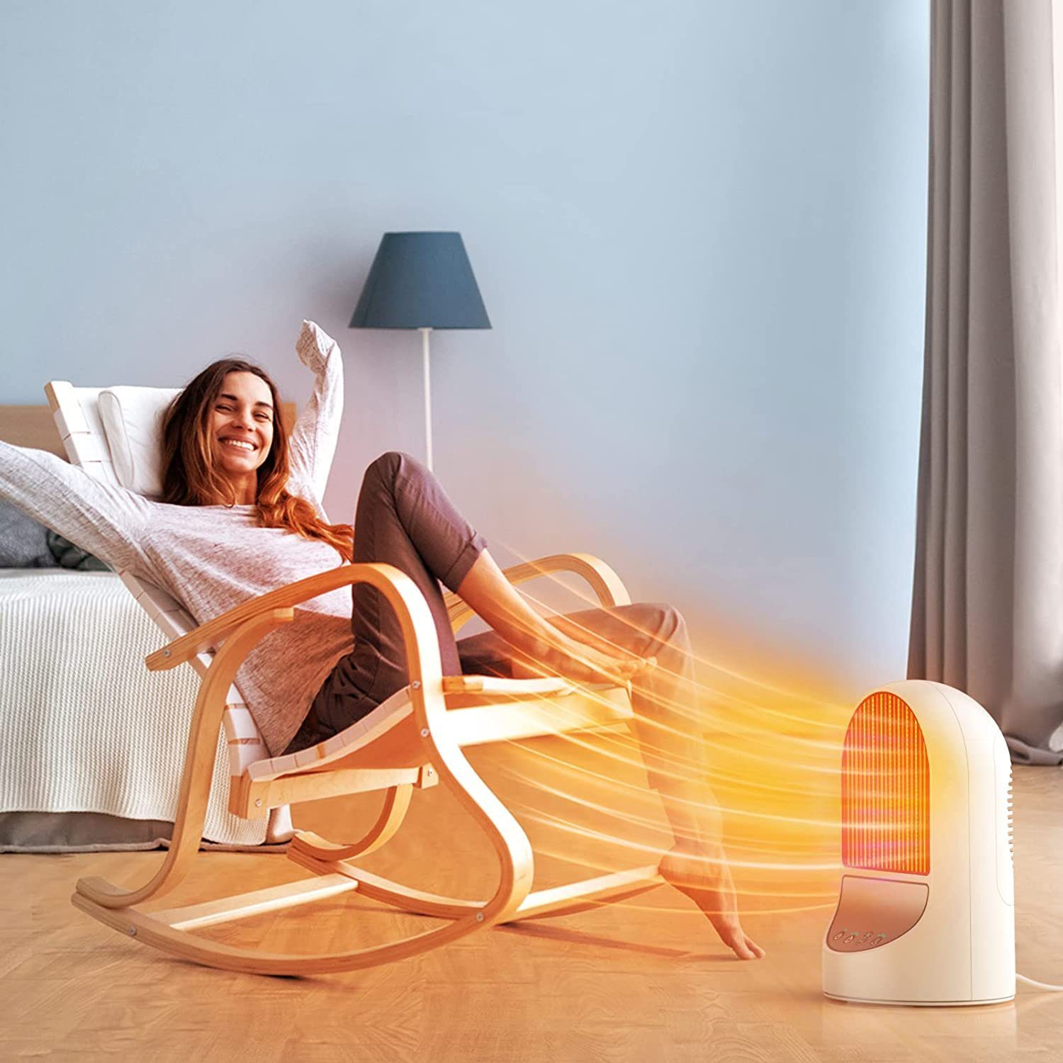 Mutoy Heizlüfter Keramikheizlüfter, 1200W Heizlüfter, Heizgerät, Heizung Energiesparend, 3 Heizstufen,Timer&Oszilationsfunktion,Kippschutz & Überhitzungsschutz