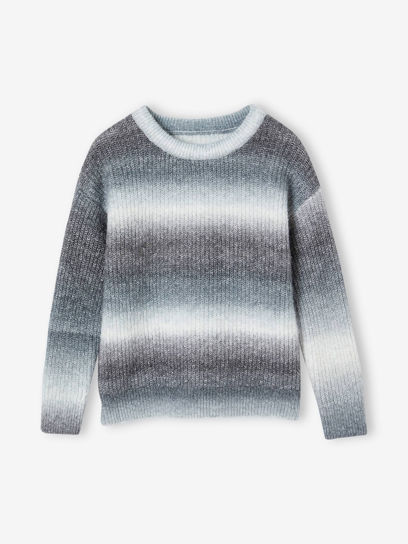 Vertbaudet Jungen Pullover mit Farbverlauf - grau meliert