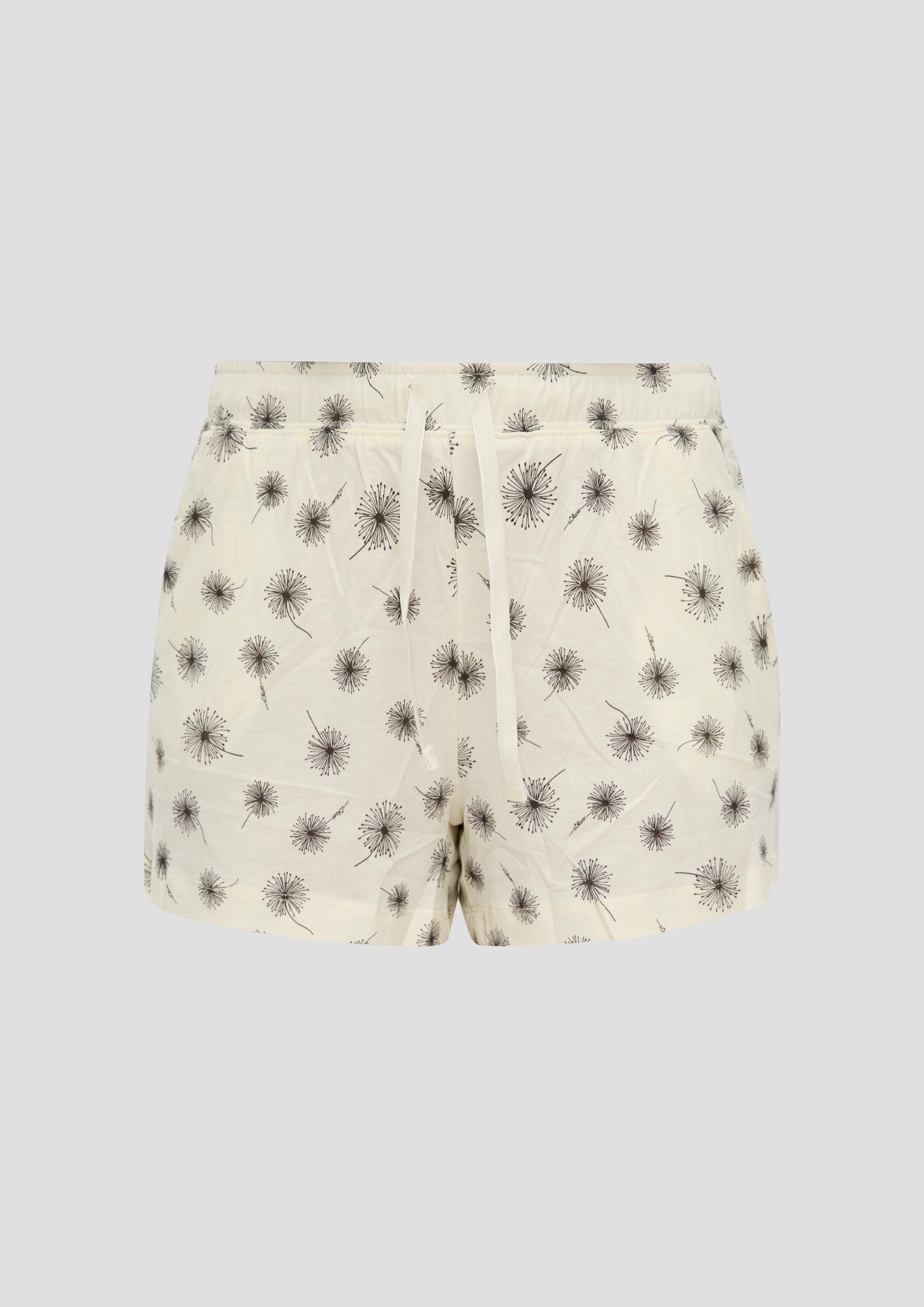 All-over gemusterte Pyjama-Short  6008975-01A1