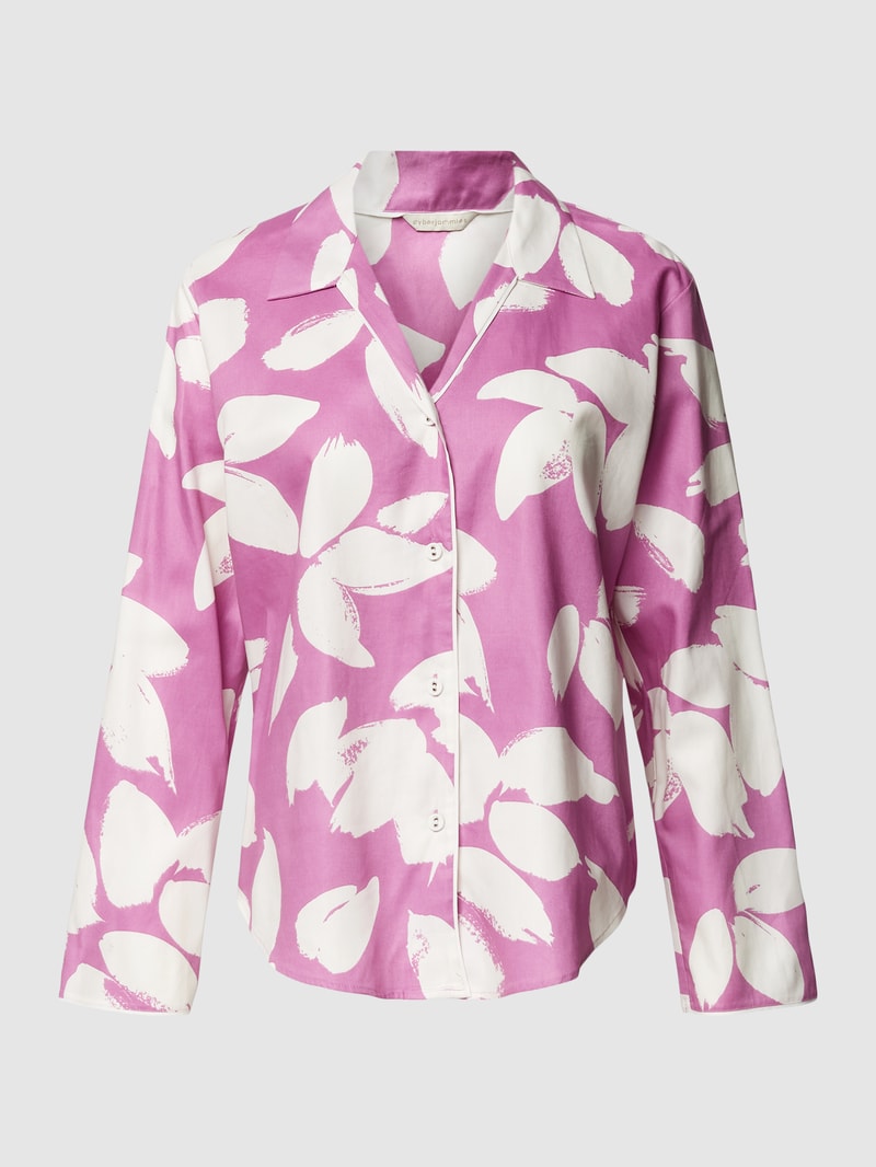 Pyjama-Oberteil mit Allover-Muster in pink