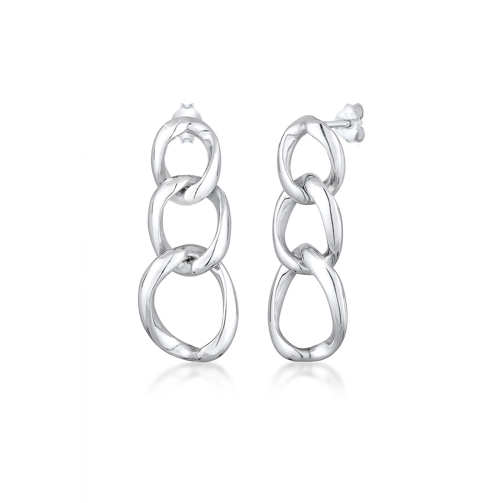 Elli Elli Boucles d'Oreilles Blogger Base Forme de Chaîne Boucles d'Oreilles Femme  (9 Boucles d'oreilles