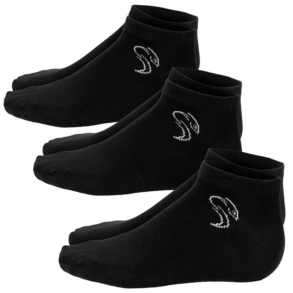 Black Snake 3-Pack Black Smooth Style Sneakersocken