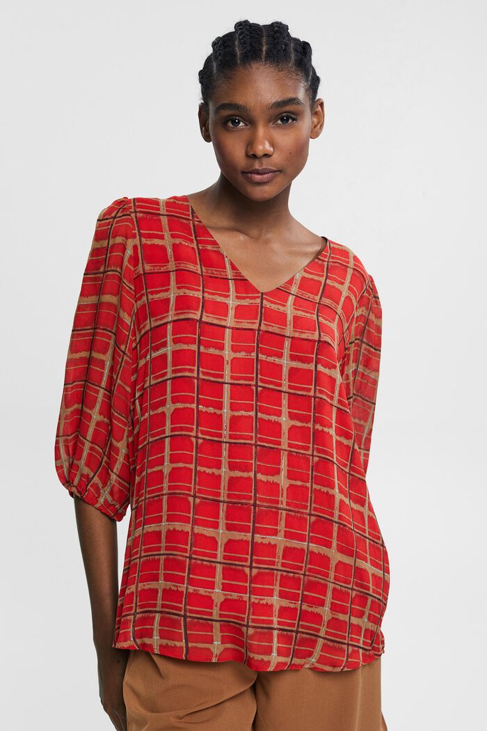 Bluse mit Muster, LENZING™ ECOVERO™