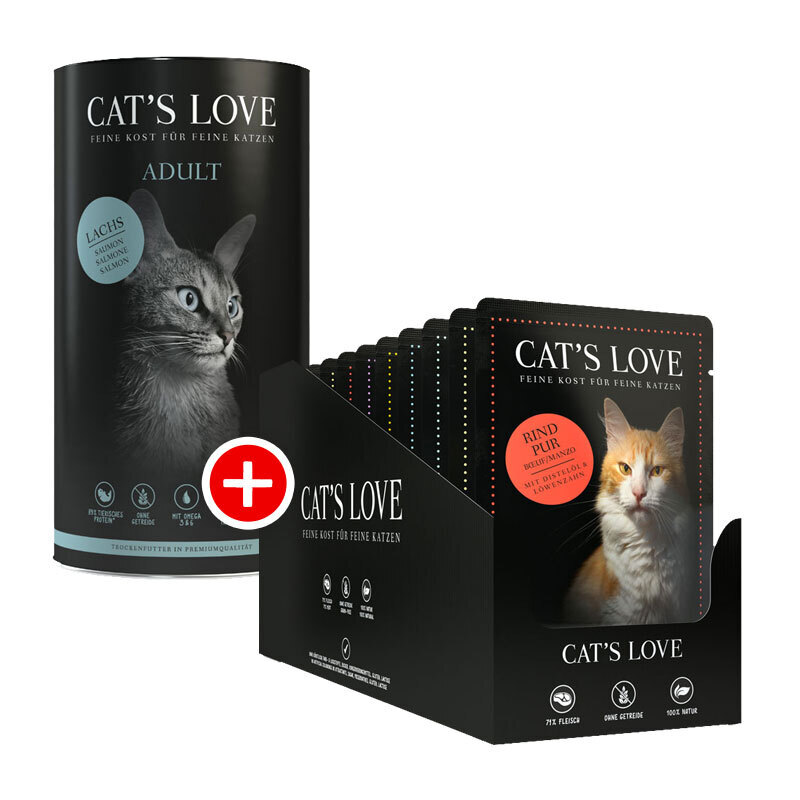 CAT'S LOVE Trockenfutter CAT'S LOVE Adult Mischfütterung Set 2 2tlg.