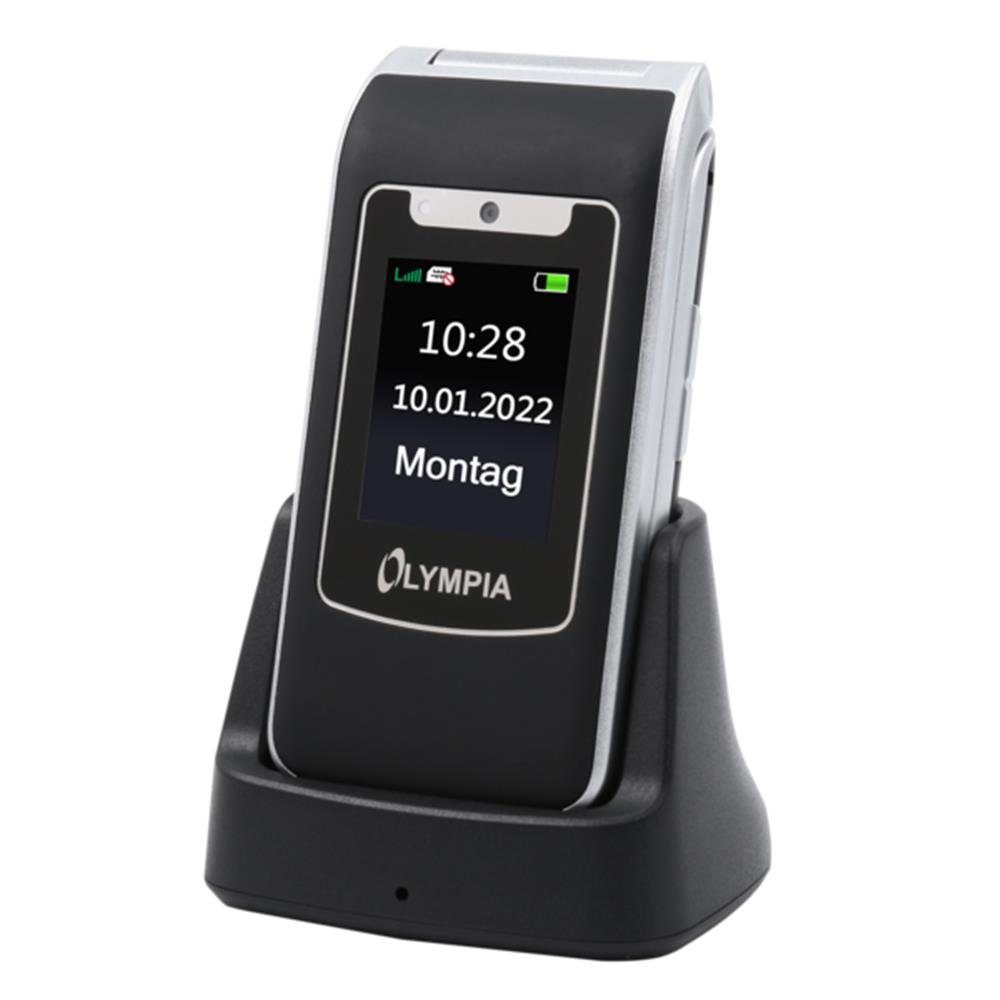 OLYMPIA OFFICE Style Duo 4G Seniorenhandy (2.4 Zoll, Klapphandy, Mobil Telefon, inklusive Dockingstation, schwarz)