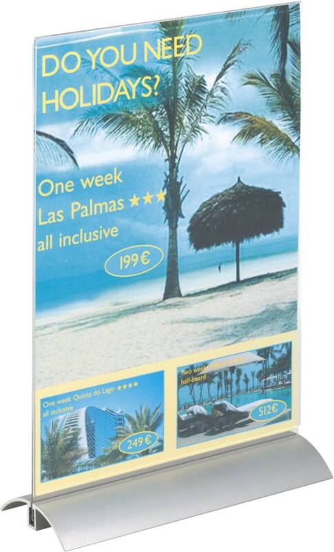 DURABLE Presenters Tischaufsteller DIN A4 1 22 (B) x 3 (T) x 34 (H) cm Transparent