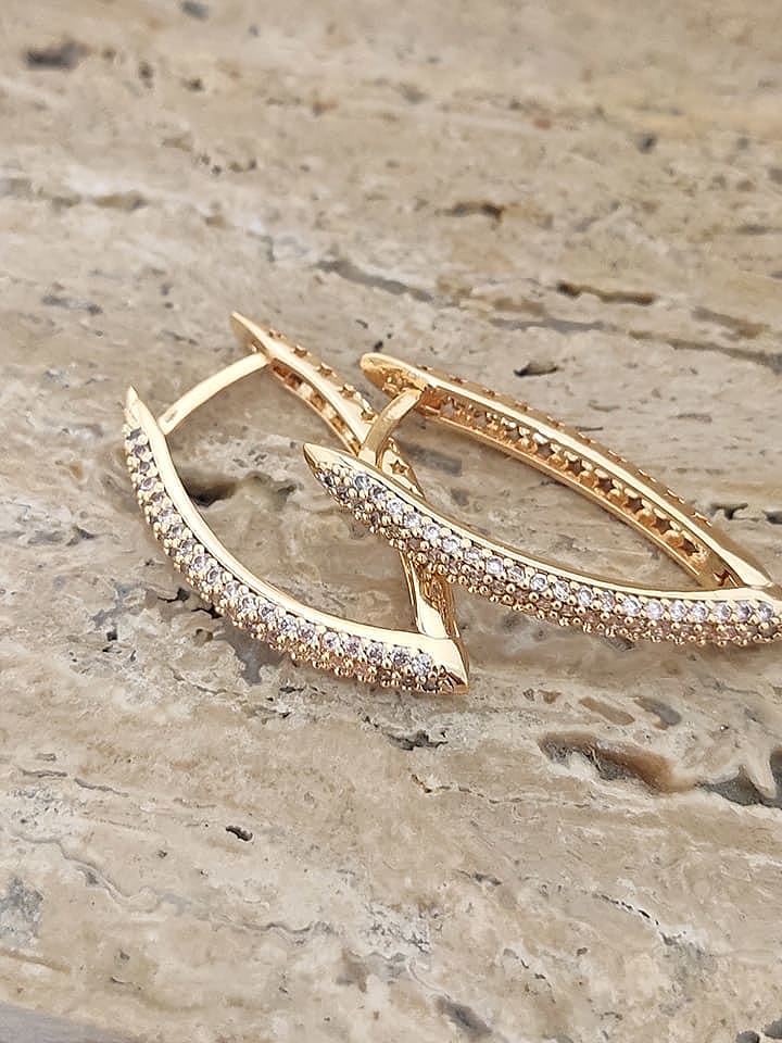 Luja Bijoux Vergold. Ohrringe mit Zirkonia günstig kaufen onesize