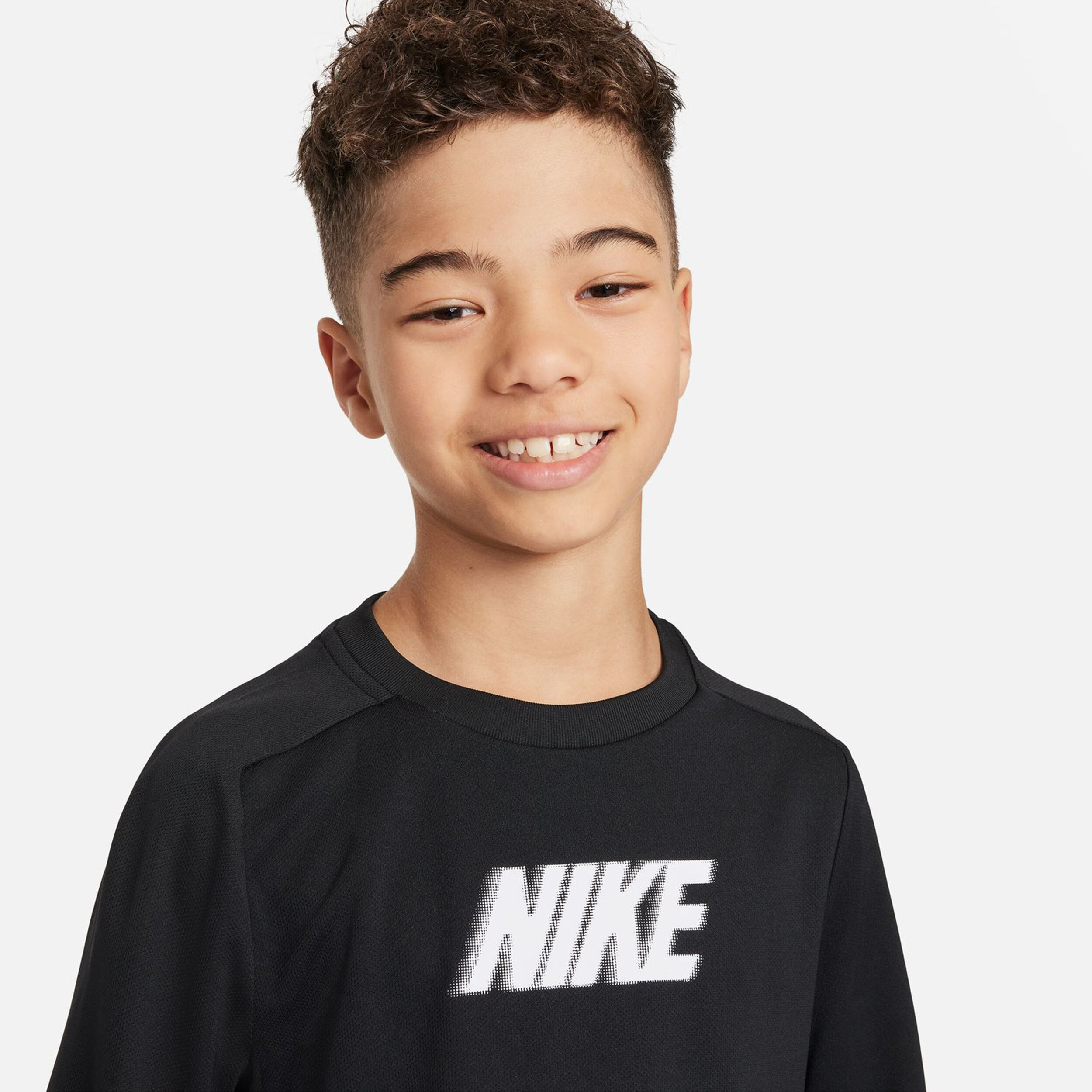 Dri-Fit Multi+ Longsleeve Jungen - Schwarz, Weiß