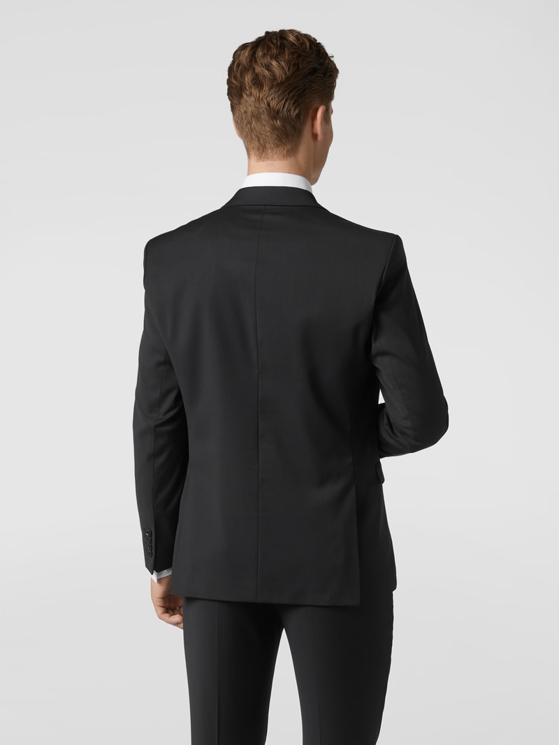 Slim Fit 2-Knopf-Sakko mit Stretch-Anteil in schwarz