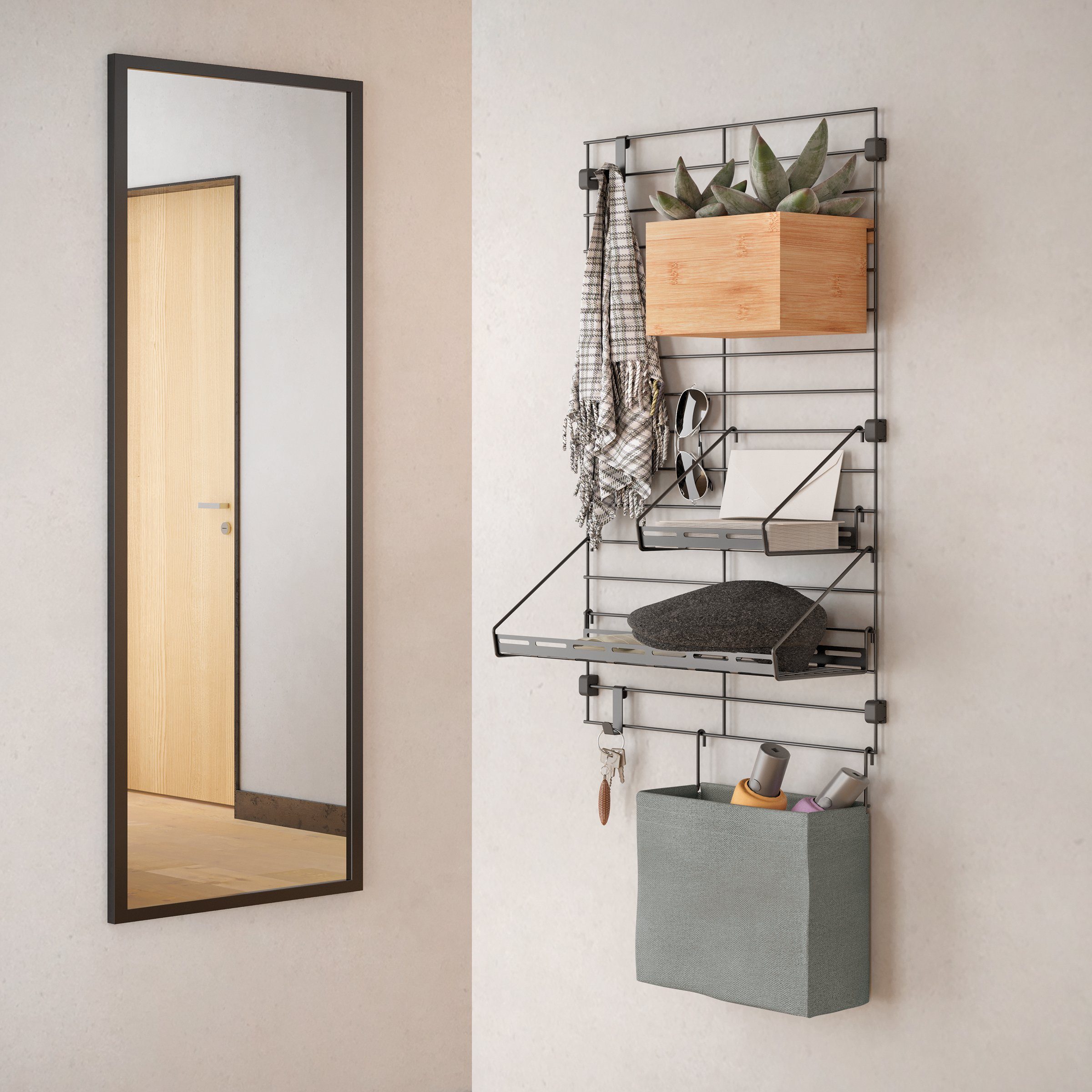 Metaltex Regalelement Mural line, Set 1-tlg., individuell erweiterbar
