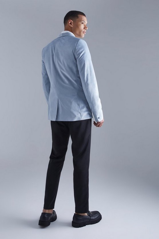 Tall Skinny Velour-Blazer