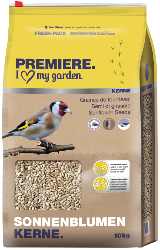 PREMIERE Wildvogelfutter PREMIERE Sonnenblumenkerne geschält 10kg 10 kg