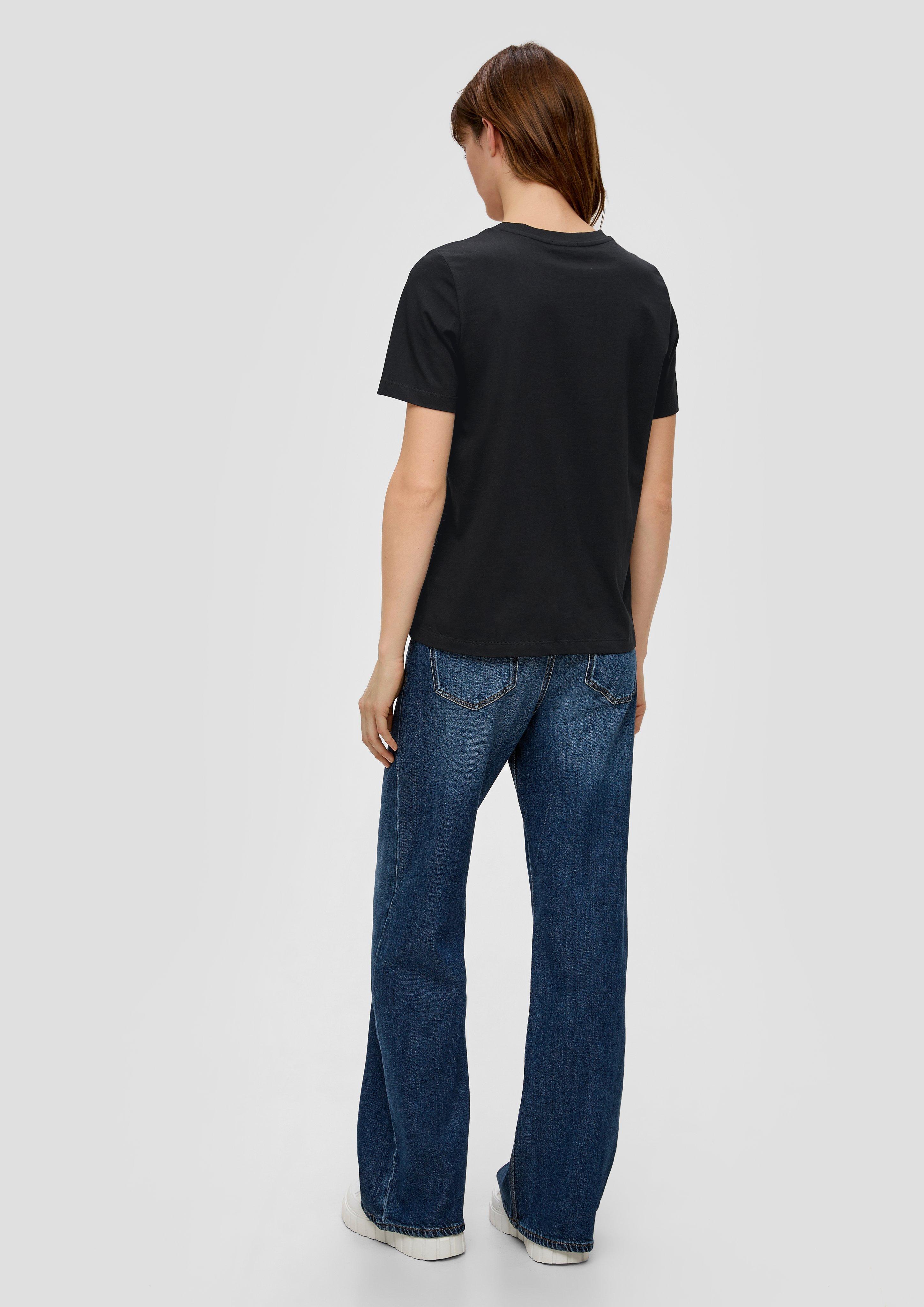 Baumwollshirt mit Pailletten-Stickerei  2145527-99D1