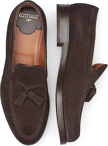 Lottusse Bootsschuh Aus Kalbsveloursleder In Mokka