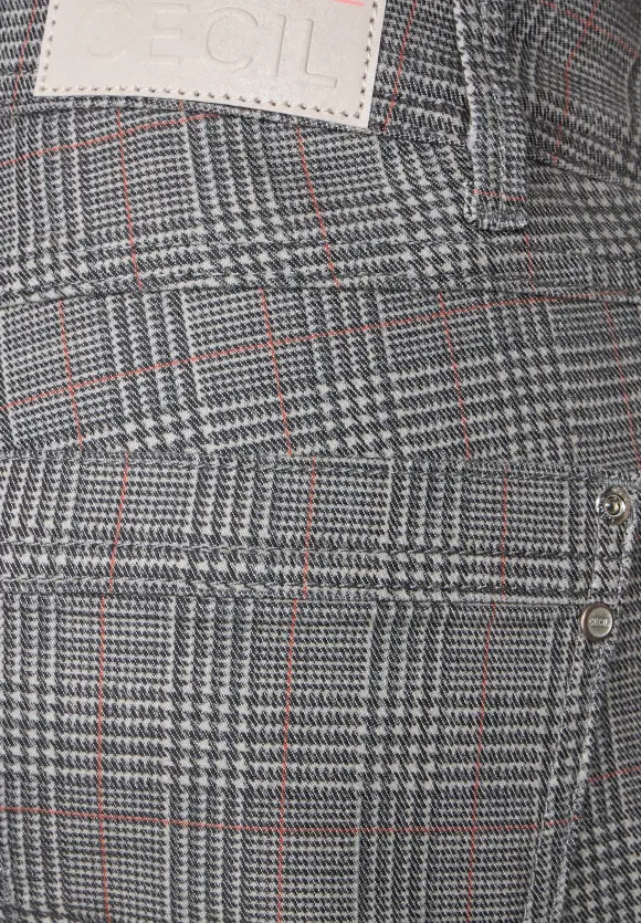 CECIL Karierte Casual Fit Hose