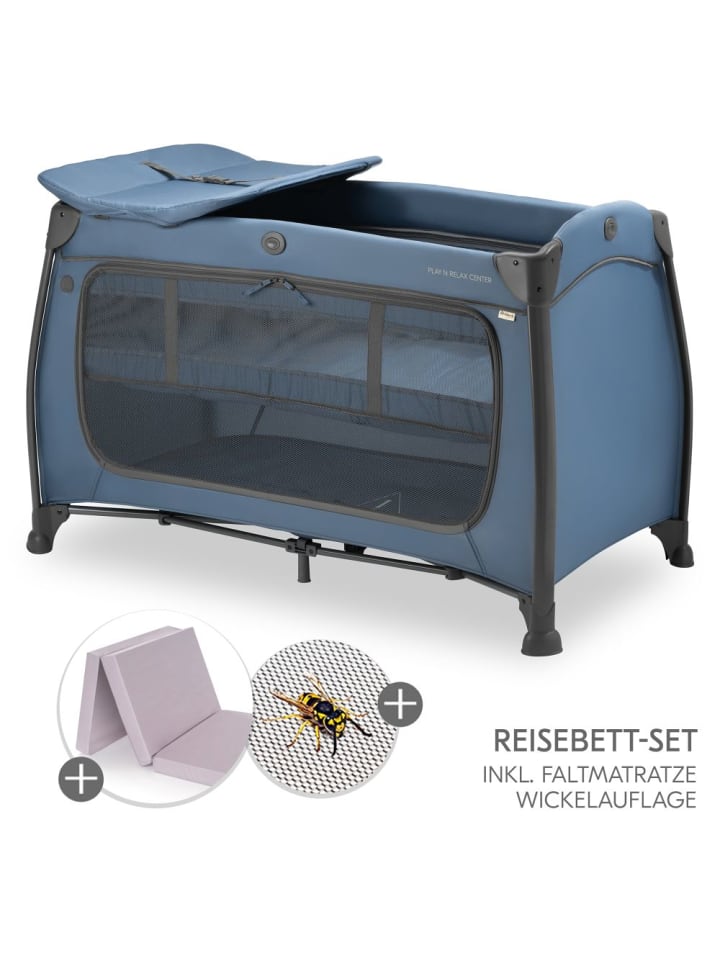 Hauck Reisebett Sparset Play'n Relax Center inkl. Komfort in blau günstig kaufen onesize