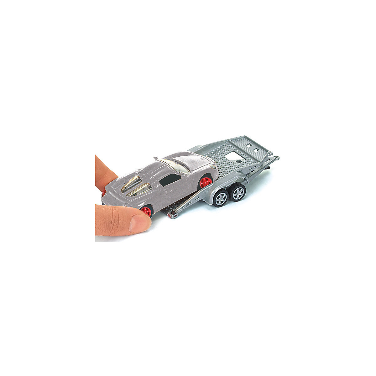 SIKU 2544 Porsche mit Transport-Anhänger 1:55