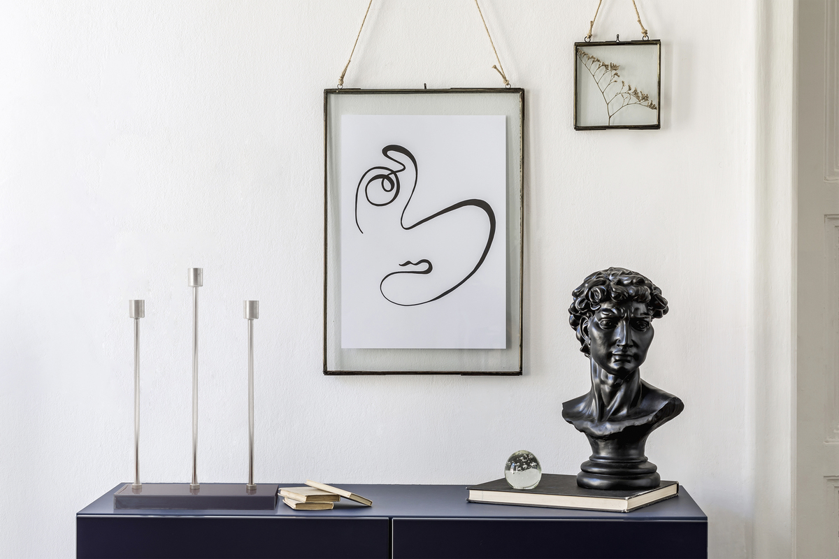 Kayoom Kerzenhalter Art Deco 325 Dunkellila / Silber