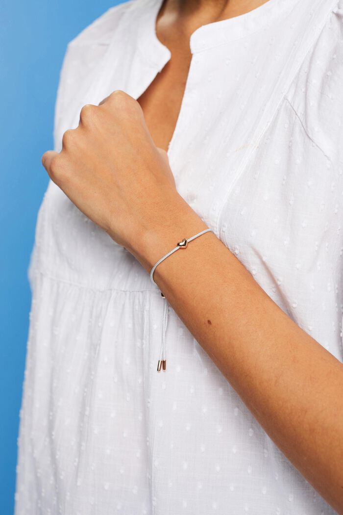 Armband mit Herz-Anhänger, Sterlingsilber