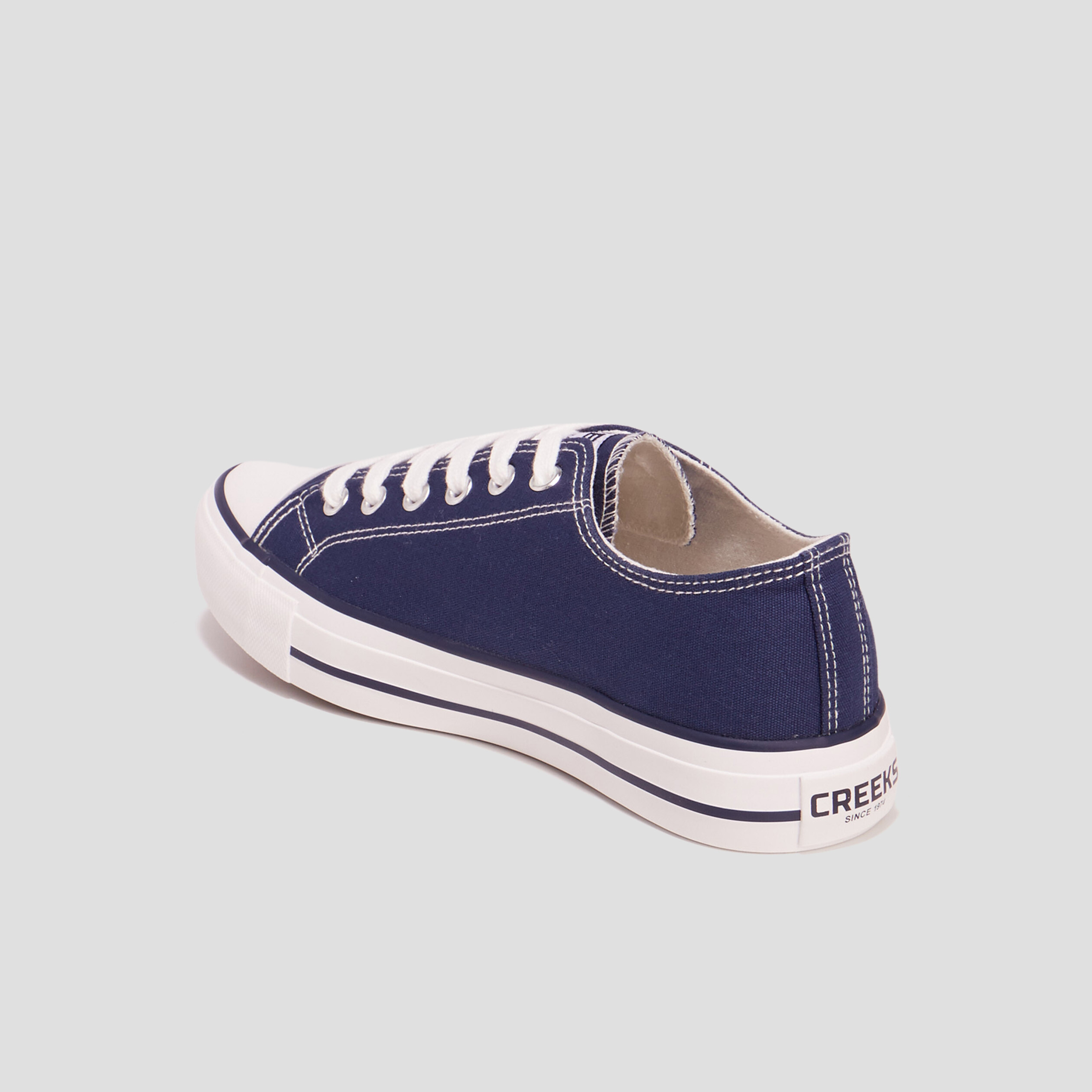 Tennis en toile à lacets Creeks bleu marine femme | La Halle